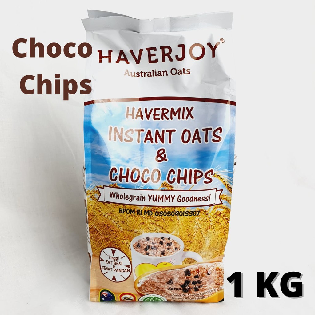 

Haverjoy CHOCO CHIPS 1 KG Havermix Oats Sereal Cereal Sehat Diet 1 kilogram