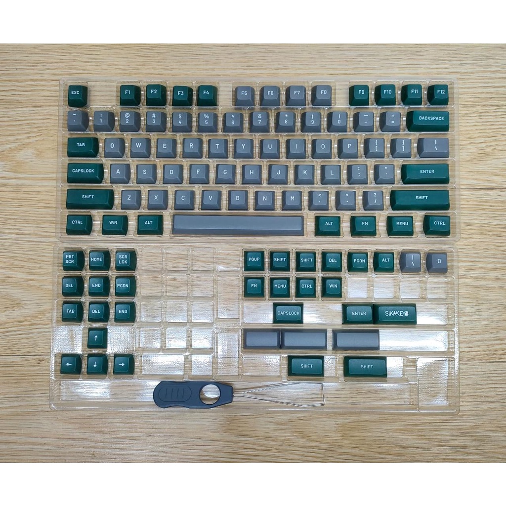 KEYCAPS SIKAKEYB GREEN GRAY - Cherry Profile Spherical PBT Double Shot