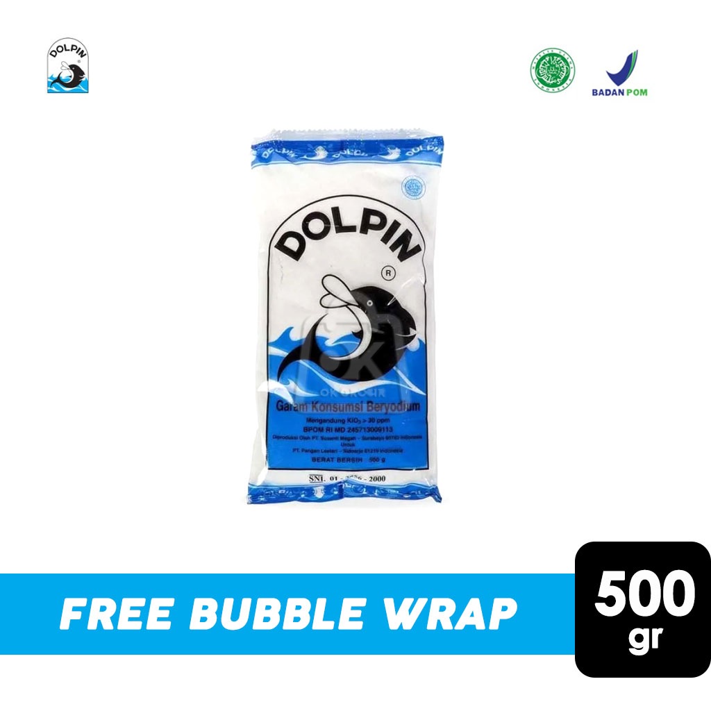 

Dolpin Garam / Dolphin / Garam Meja Beryodium / Mengandung KIO3 (500 gr)