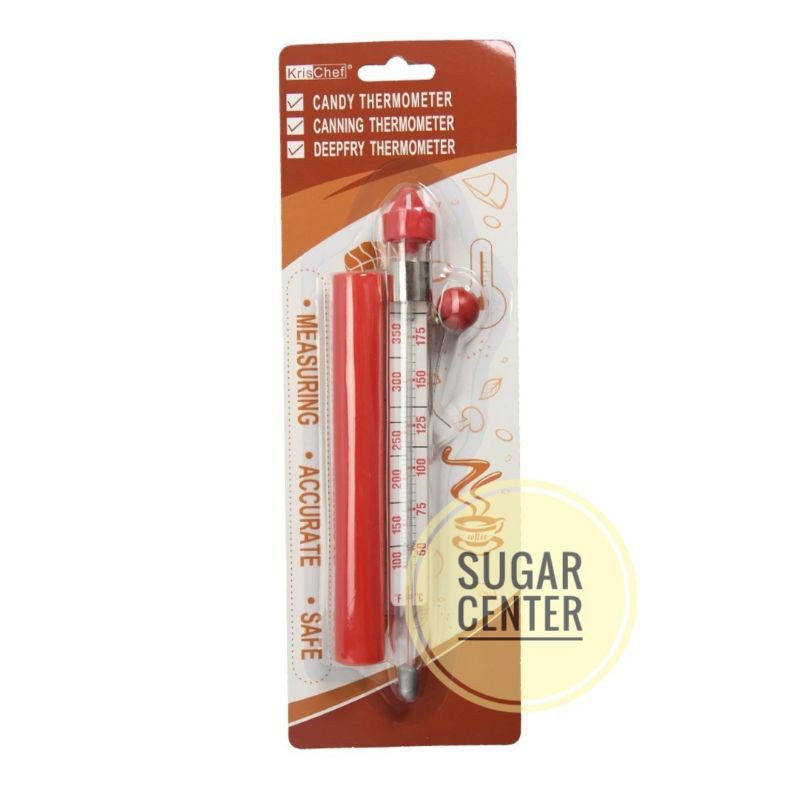 Krischef Termometer Masak/Termometer Permen Merah
