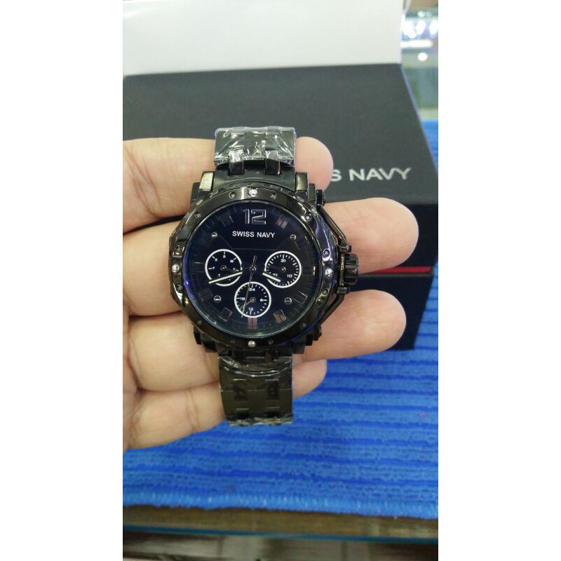 Jam Tangan Swiss Navy Black ladies SN 8939L