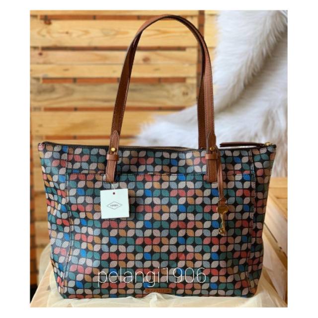 Tas fossil original - Rachel Tote Black Multi Kawung