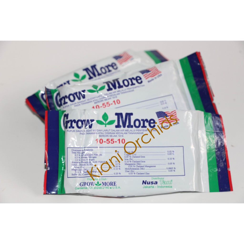 Pupuk Tanaman Hias Anggrek Grow More 10 55 10 PEMICU Pupuk Tanaman Hias Anggrek Grow More 10 55 10 PEMICU