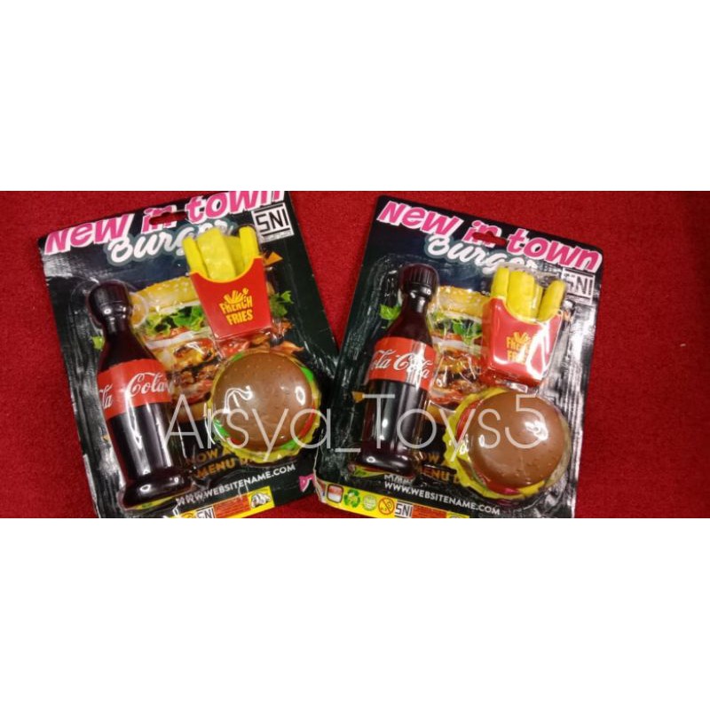 Mainan Miniatur Masakan Kentang Burger Coca Cola DT 7029