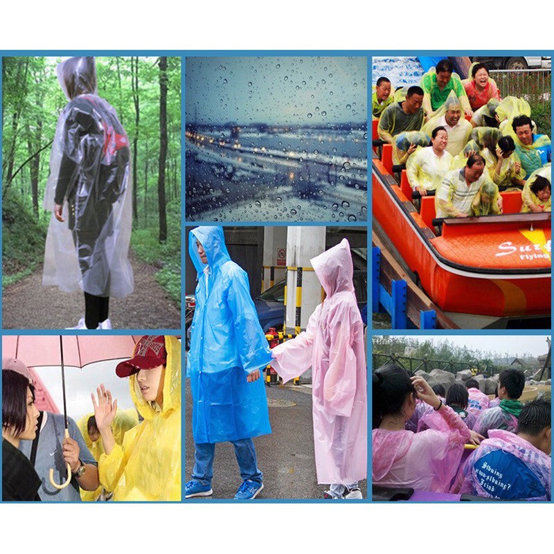 [NEW] Jas Hujan  Mantel Sekali Pakai Rain Coat Tahan Basah Anti Air Warna Random