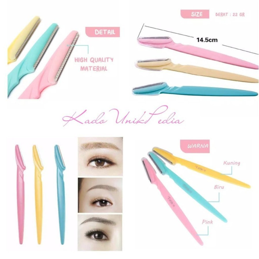 Alat Pencukur Alis / Pisau Alis / eye brow razor - Biru - Merah Muda