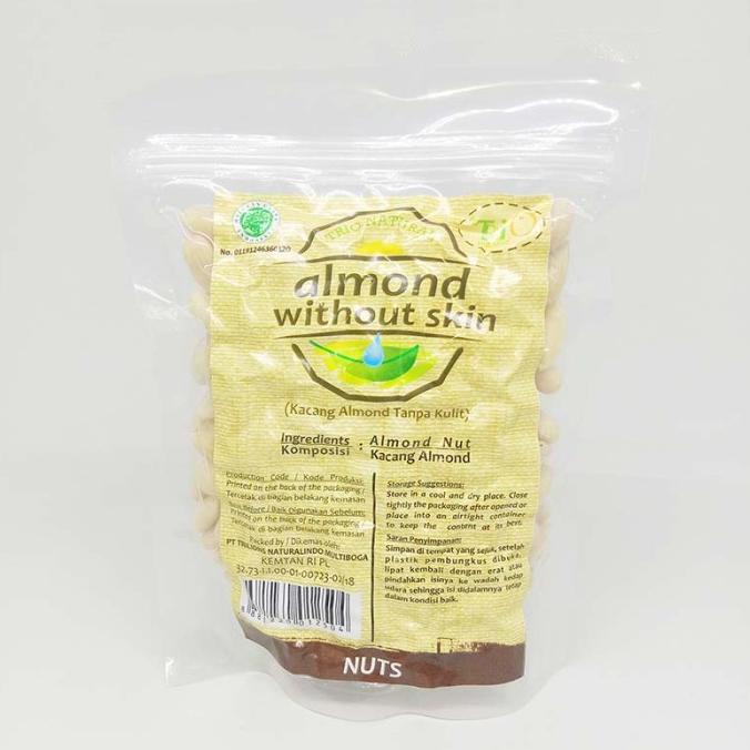

^^^^^] TRIO NATURAL ALMONDS WHOLE SKIN LESS 250 G