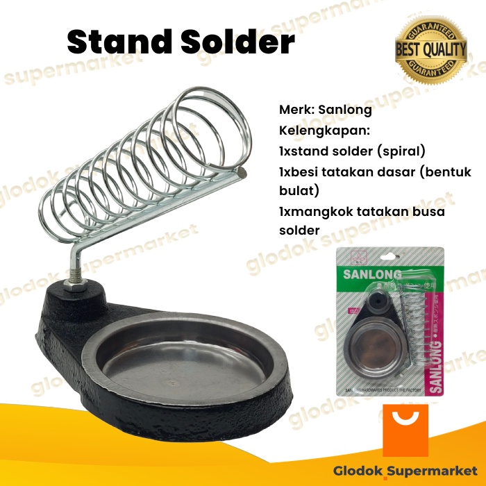 Dudukan Solder Sanlong Stand Solder Bulat Holder Pad