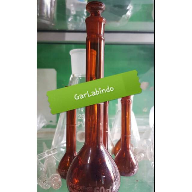 Labu Ukur 50ml Pyrex Amber Full