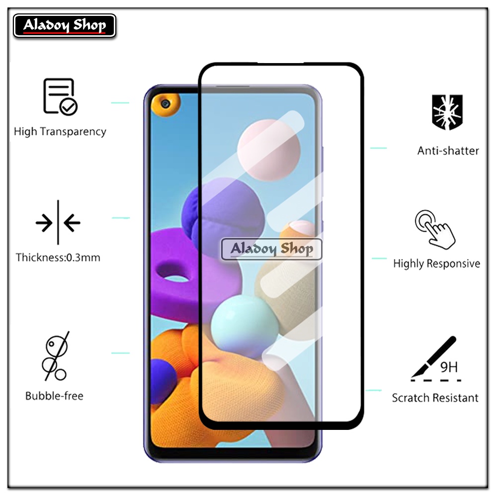 PAKET 2 IN 1 Case Samsung A21 Armor Fusion Transparent Prmium Casing Free Tempered Glass