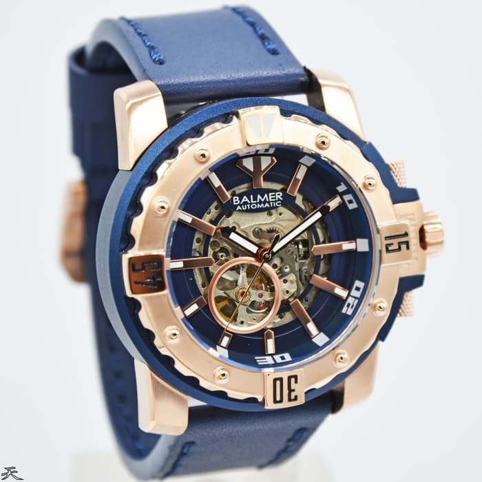 JAM TANGAN PRIA BALMER B7990MS 1171 AUTOMATIC ORIGINAL ANTI AIR BLUE