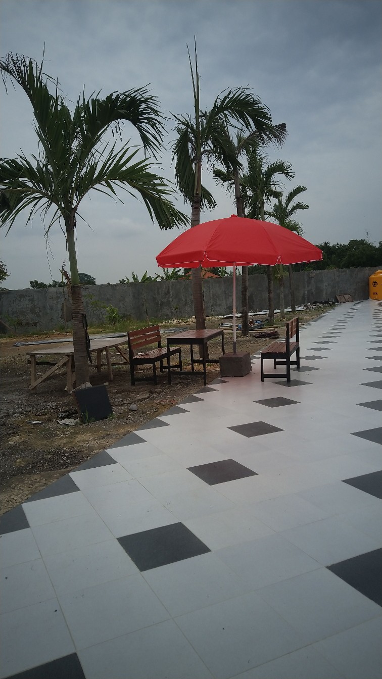 Speeds Payung Tenda Lebar 280cm Payung Pantai Cafe Bazaar Parasol Diameter Tenda Booth Jualan 031-4