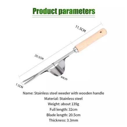 Alat Pencabut Rumput Liar Manual Bahan Stainless Steel UTK Kebun Taman-6