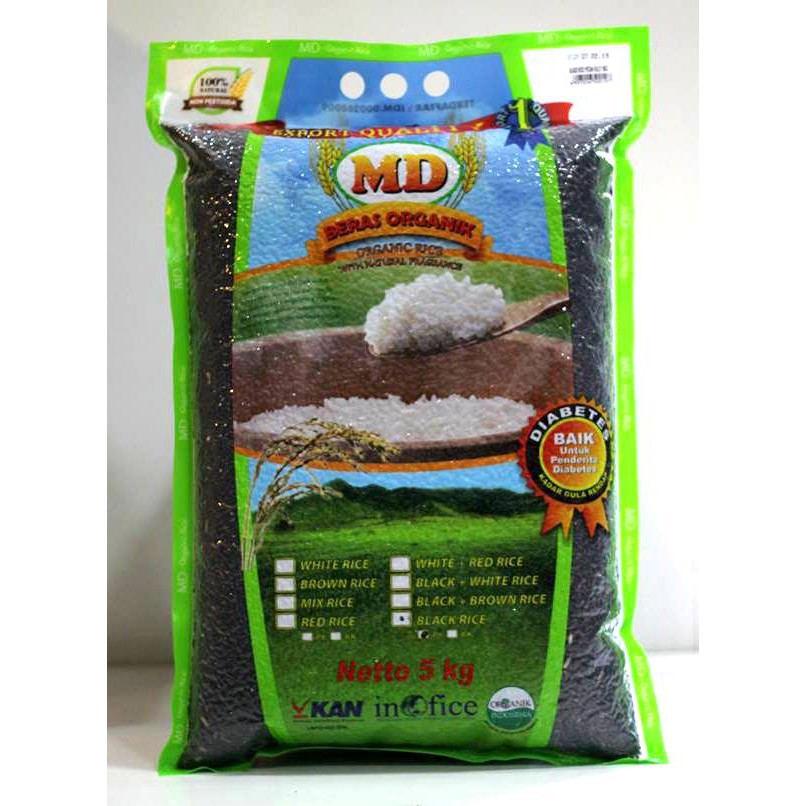 

Beras Organik MD Beras Hitam Pecah Kulit 5kg / Beras Sehat / Organic Rice