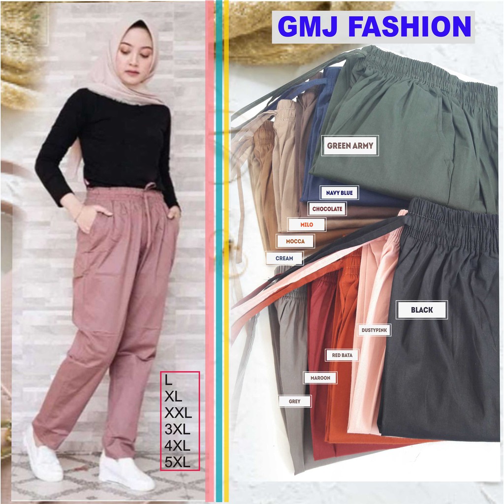 (UKURAN STANDART) BAGGY PANTS PREMIUM / CELANA KERJA CASUAL / HAREM PANTS