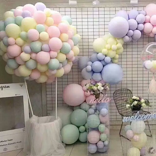 [READY 12 inch] Balon Warna Pastel / Macaron Balon Pesta Balon Ulangtahun Tebal ukuran 12 inch