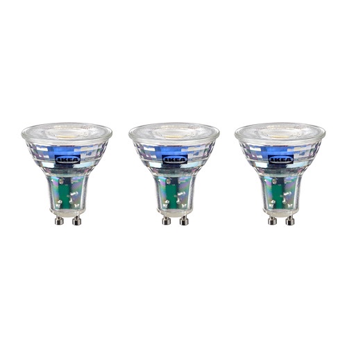 SOLHETTA Bohlam led gu10 345 lumen isi 3 pcs, 4000 k