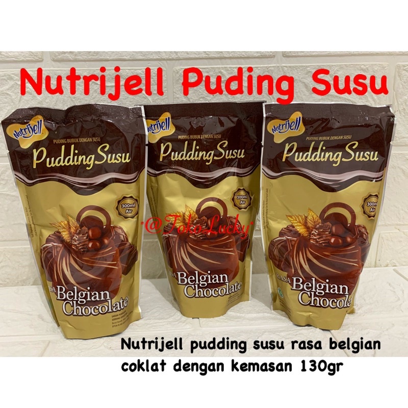 nutrijel PUDING susu rasa Belgian Chocolate Belgian Coklat 130 Gram