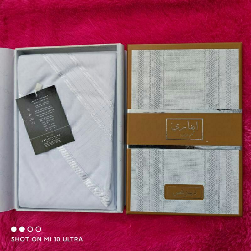 SORBAN PUTIH IVARY SUPER QUALITY/IMAMAH PUTIH