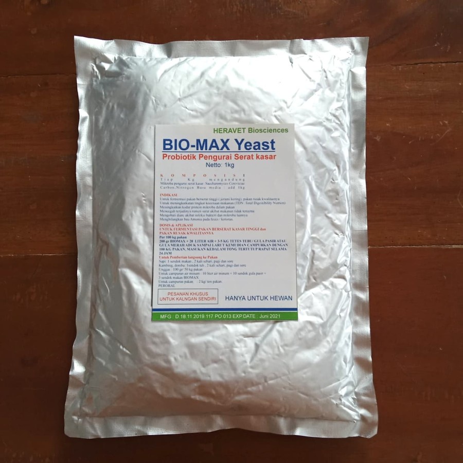 BIO-MAX Yeast Probiotik Pengurai Serat Kasar Hewan Ternak