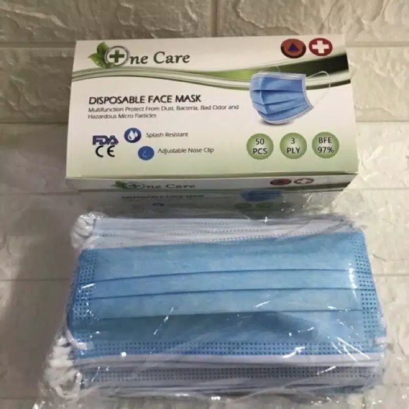 Ne Care Masker Earloop Box (isi 50) Nyaman Tali Kuat 3 Ply Non Medis Face Mask Pria Wanita-3