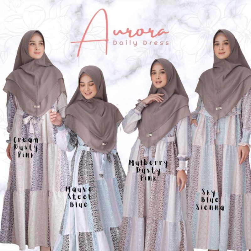 AURORA DAILY DRESS BY GERAI MIKA / BAJU MUSLMIM WANITA PREMIUM / GAMIS GERAI MIKA