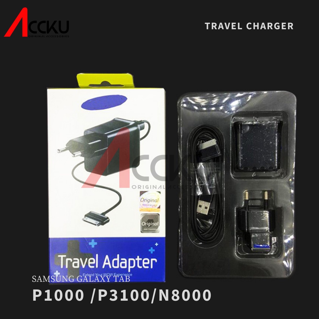 Charger Samsung Galaxy Tab P1000 P3100 N8000 Charger Samsung Galaxy Tab 1 Tab 2 Original 100% | Travel Adapeter Samsung Galaxy Tab Original 100%