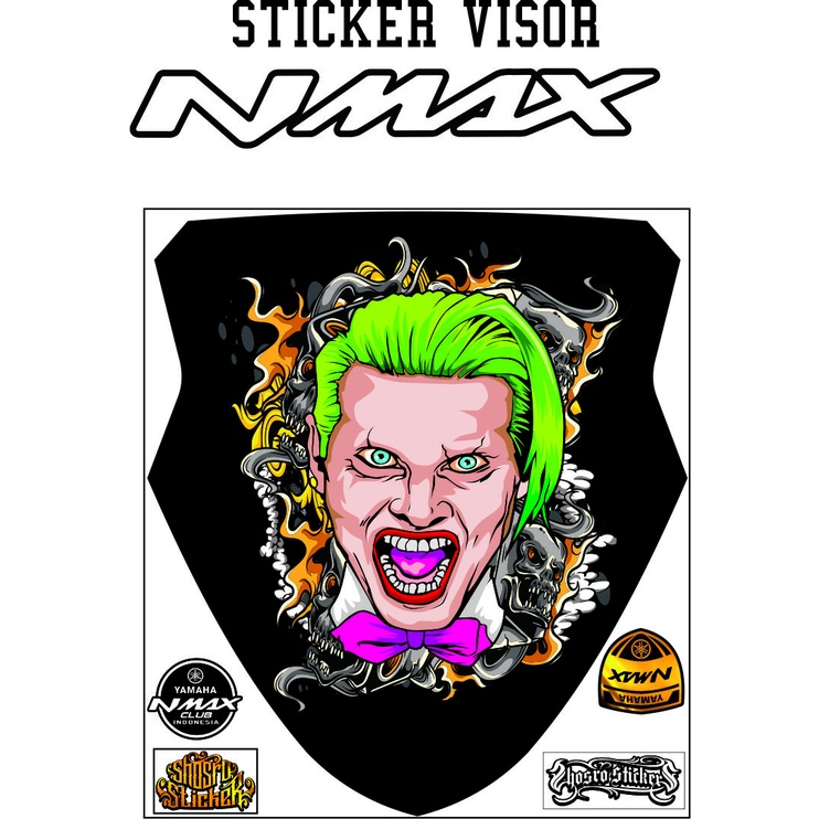 POLET STIKER MOTIF VARIASI VISOR STRIPING VARIASI PISOR DECAL VISOR NMAX LAMA MOTIF / STIKER VISOR N