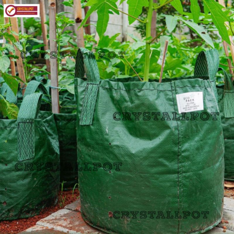 planter bag eco pack 35 liter 2 handle untuk pot tanaman - PLANTER BAG 35 LITER