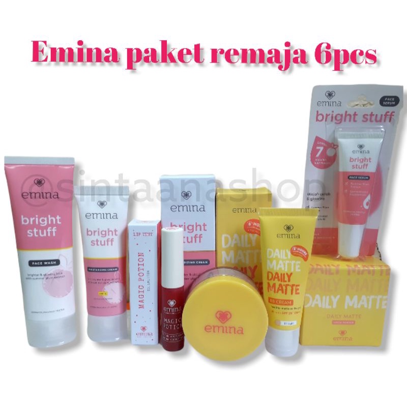 Paket Emina Kosmetik | Emina Paket Skincare | Emina Daily Matte | Emina Liptint