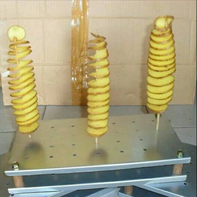 Display kentang ulir/kentang spiral