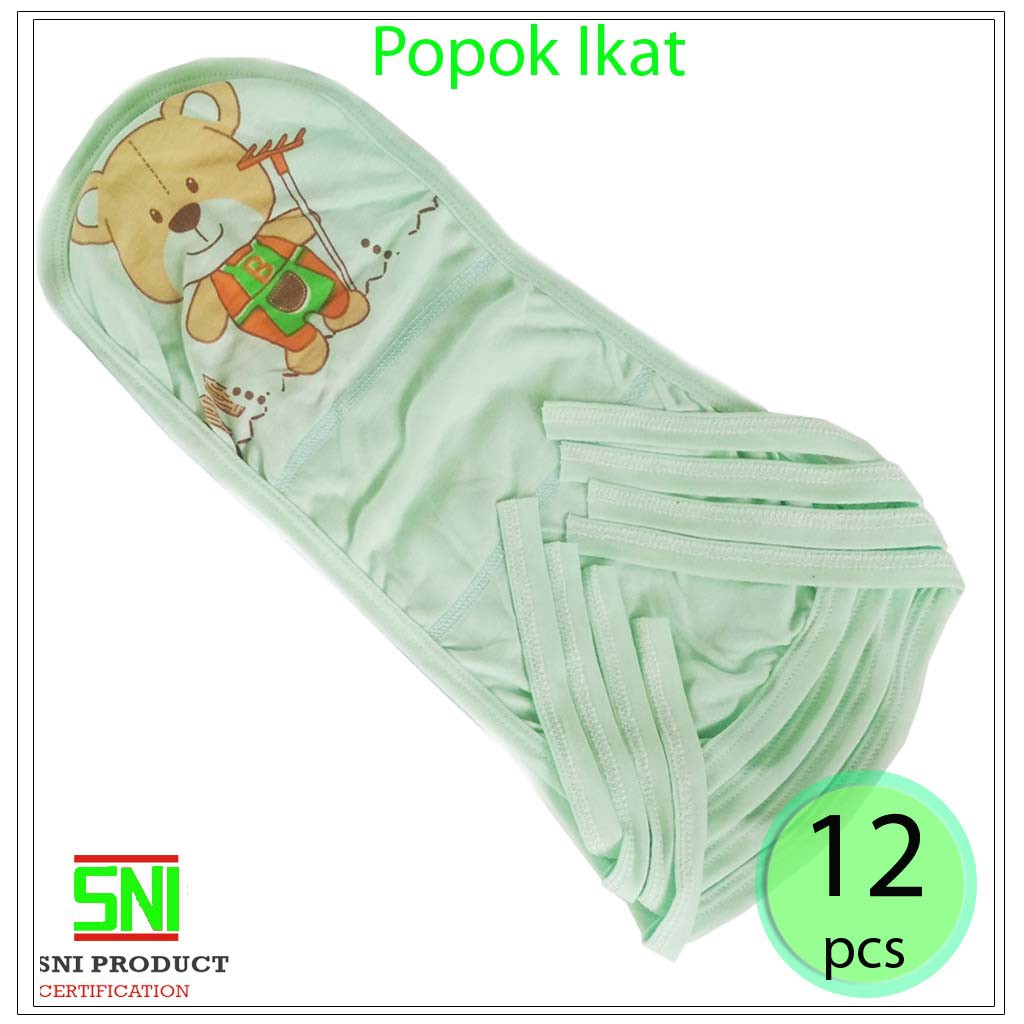 1 lusin Popok Ikat Tali Katun Tebal Bayi Polos Perlengkapan Bayi Baru Lahir Newborn SQ