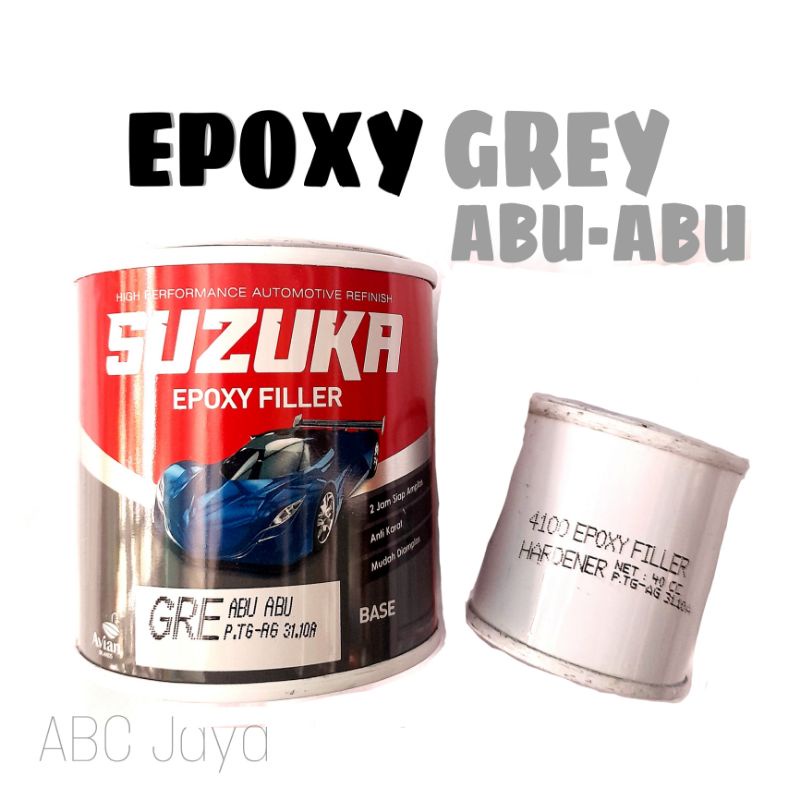 Jual Cat Suzuka Susuka Epoksi Epoxy Filler Primer Grey 200ml Abu Abu