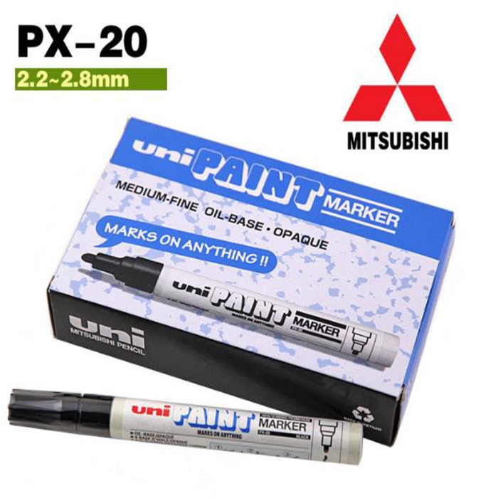 

Terlaris Uni Paint Marker Px-20 Black Spidol Oil Based Repaint Boost Nmd Hot Sale