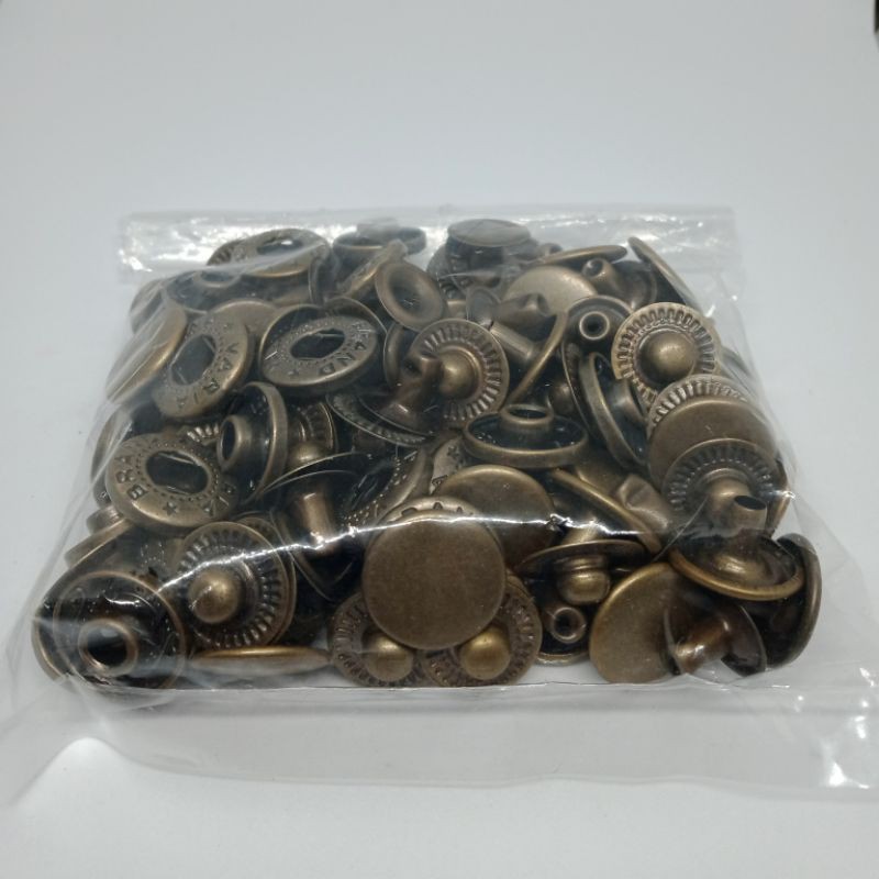 Kancing Cetet/Snap Button  Diameter 15 mm Antigold