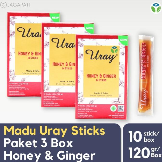 

Paket 3 Box Madu Uray Honey Stick Sachet - Ginger - Madu Murni - Madu