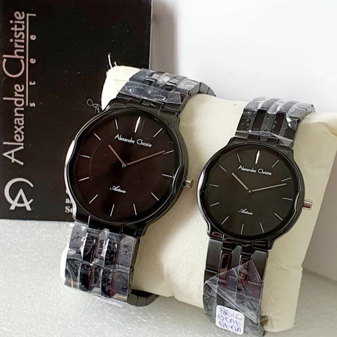 Jam Tangan Alexandre Christie Ac 8616 Black Couple Bayside.Marketplace
