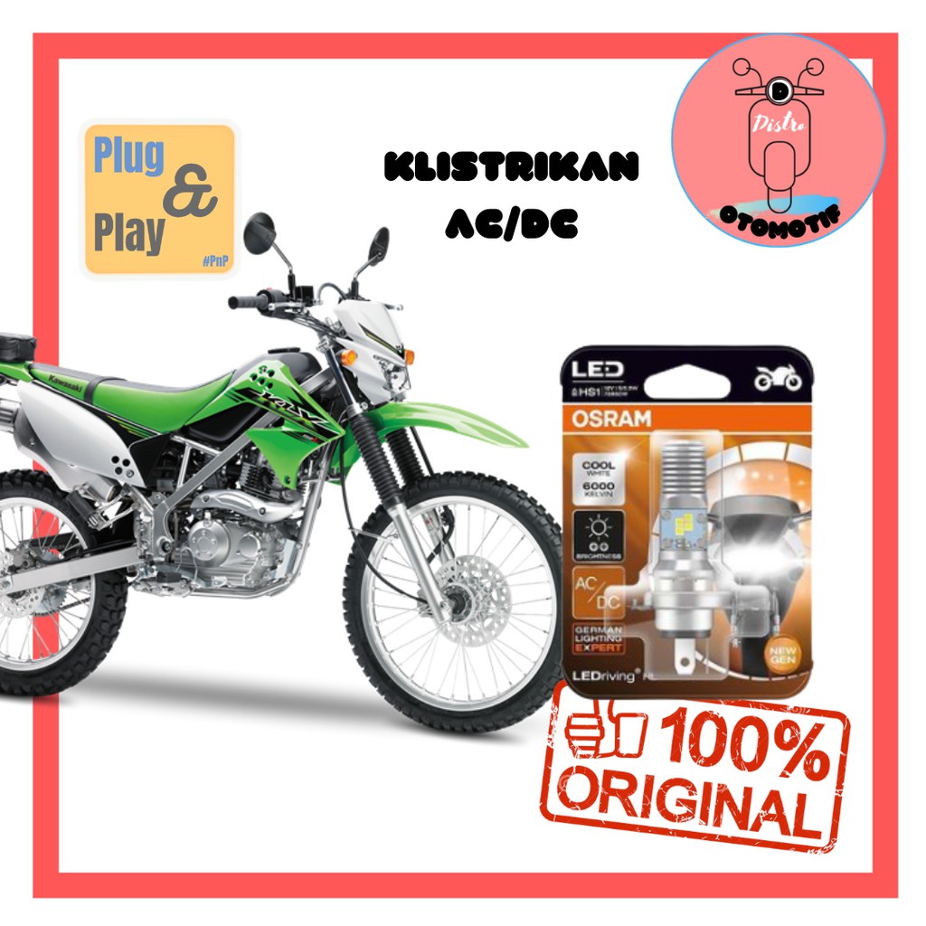Osram LED Motor Kawasaki KLX 150, 250 7285CW HS1 AC DC New Gen Putih