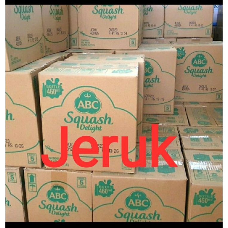 

sirup ABC squash jeruk 450 ml per dus isi ( 12 botol )