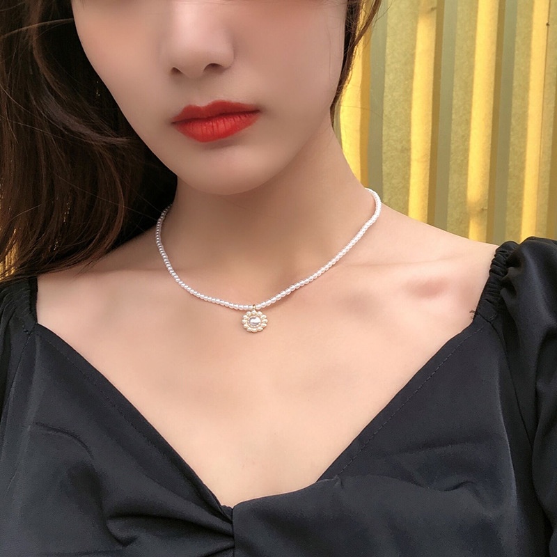 Korean Fashion Simple Pearl Ladies Clavicle Chain Necklace For Girlfriend The Best Factory Wholesale In Stock