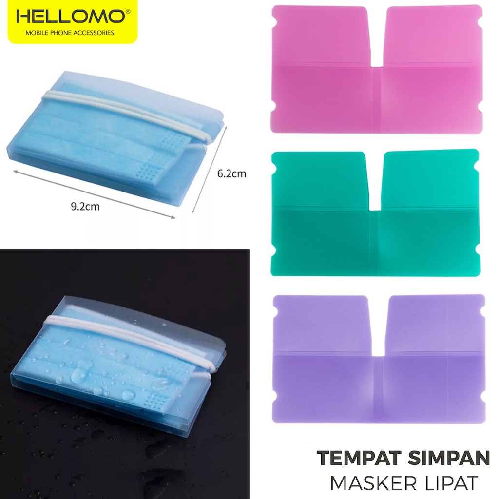 Tempat Simpan Masker Lipat Pouch Face Mask Holder Penyimpan Foldable Mask Anti Bakteri