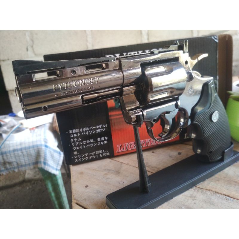 korek python revolver, korek api unik, pajangan