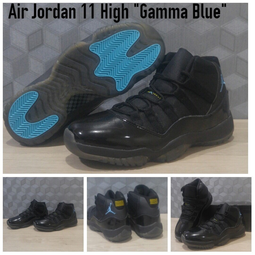 Sepatu Basket Kuliah(FREE SOCKS) Sepatu Basket Nike Air Jordan 11 (Aj Xi) Gamma Blue High