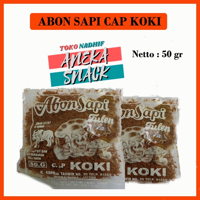 

Abon Sapi Tulen Cap Koki Original Kualitas Super Oleh Oleh Khas Purbalingga Kemasan 50 Gram