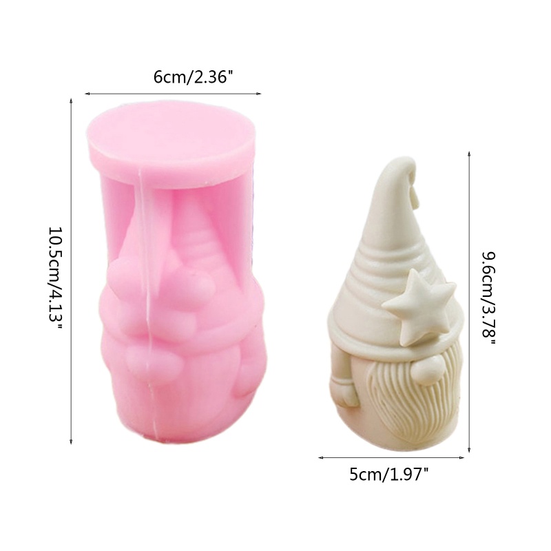 Cetakan Resin Bentuk Kelinci Gnome 3D Bahan Silikon Buatan Tangan Handmade