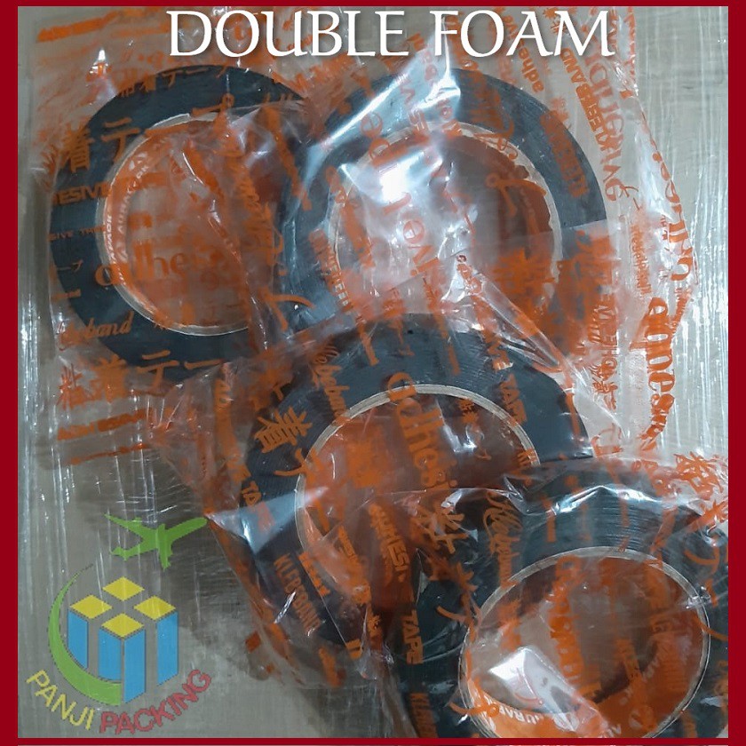 

Double Foam 1" Inch x 5m Aurapack Isolasi Tape hijau busa non 3m Murah
