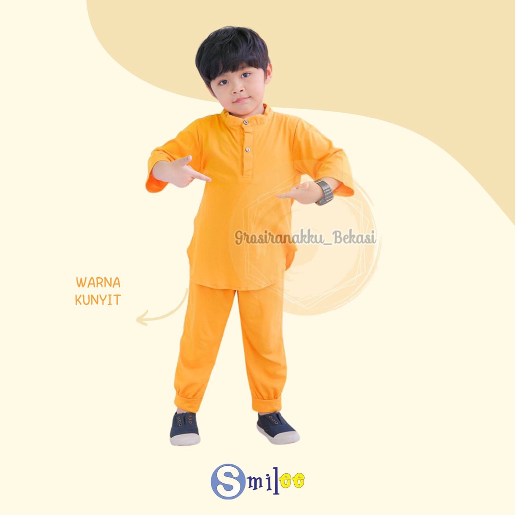 Setelan Koko Anak Kaos Wali Mix Warna 1-5 Thn