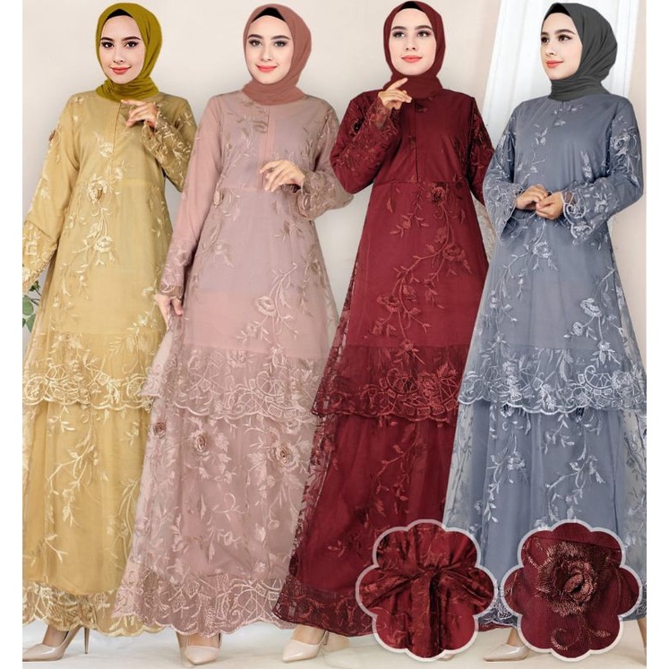 Gamis BURKAT MALAYSIA TILE NALAI // Gamis Burkat Terbaru 2021 // Gamis Terlaris