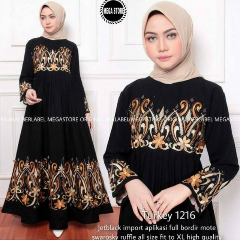 Abaya bordir Abaya hitam Abaya Arab gamis Abaya Turkey Gamis Abaya Bordir gamis Abaya hitam