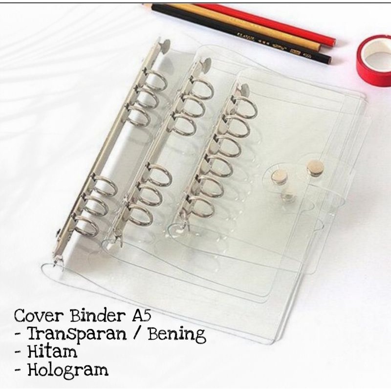 

[CM'S] Buku Binder A5 - Transparan 6 Ring 6 Hole